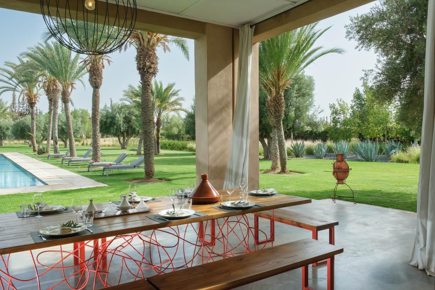 Adnaa - Modern Villa With 2 Pools, Sauna, Hammam, Tennis Court & Home Cinema Douar Caïd Layadi Exteriör bild