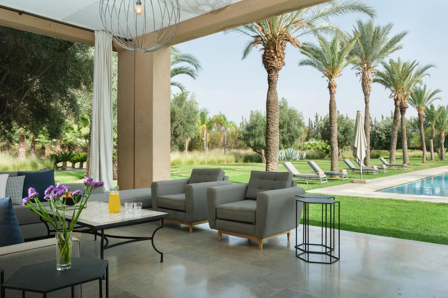 Adnaa - Modern Villa With 2 Pools, Sauna, Hammam, Tennis Court & Home Cinema Douar Caïd Layadi Exteriör bild